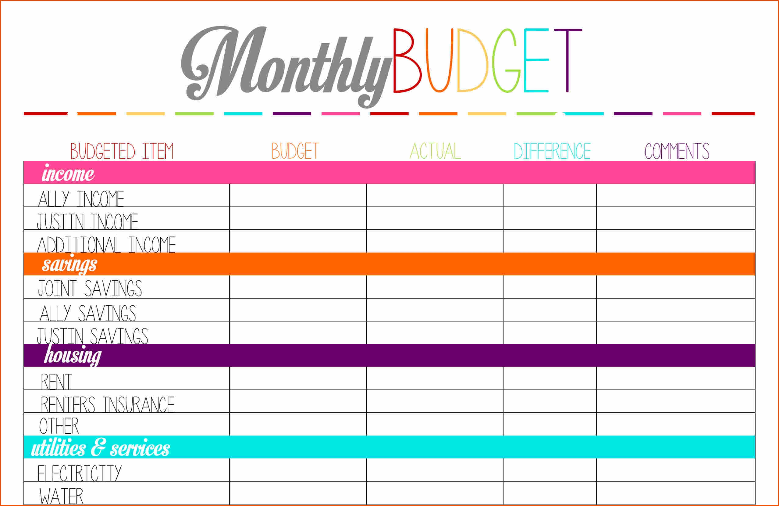 10 Simple Budget Planner