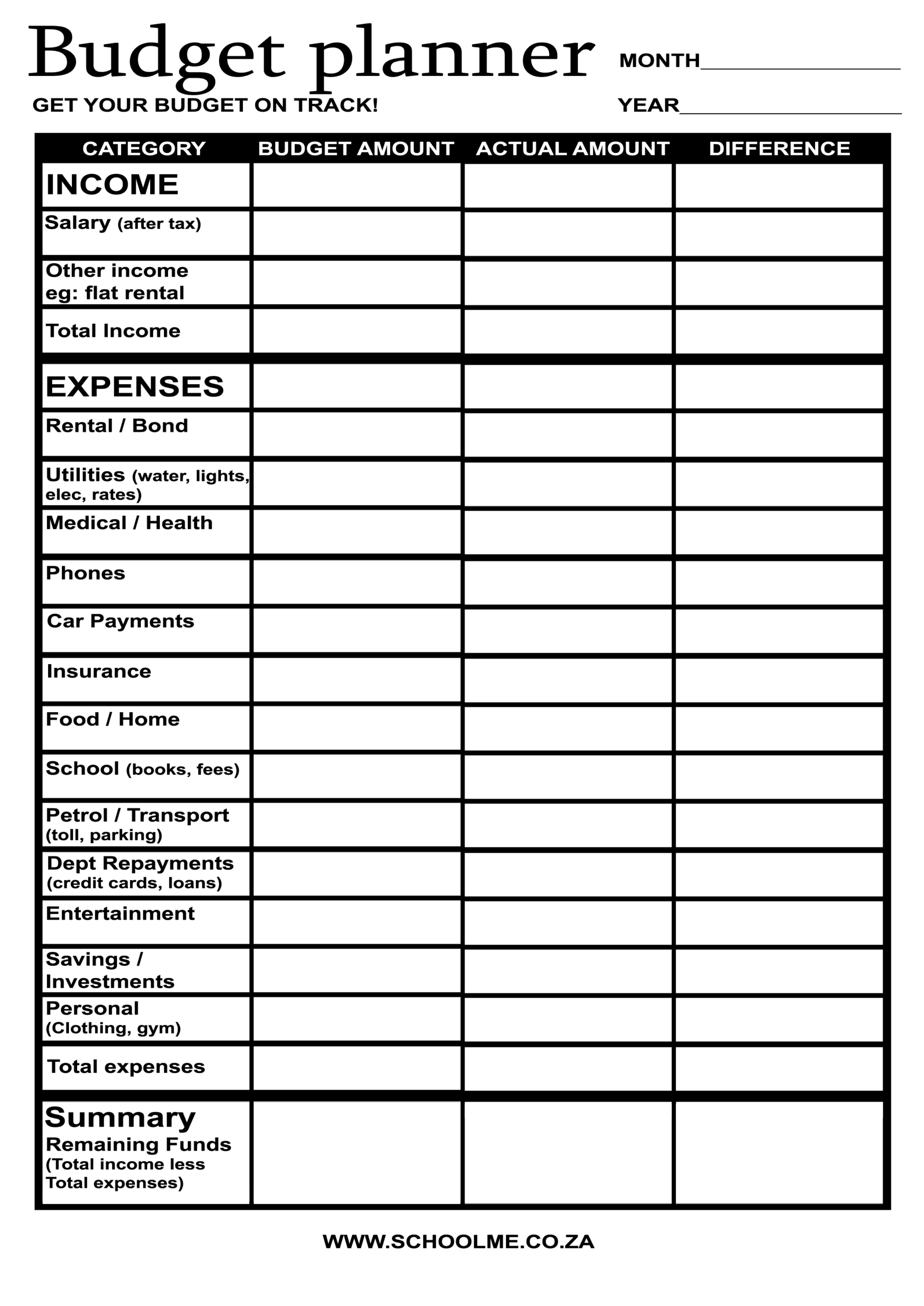 15 Excel Personal Budget Worksheet Worksheeto