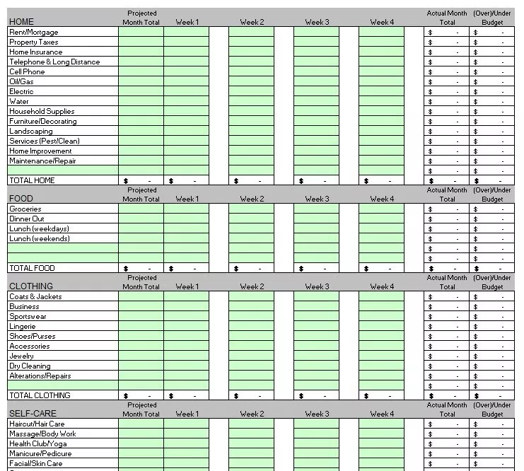 19 Free Monthly Budget Templates MS Office Documents Monthly 