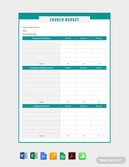 20 Church Budget Templates In MS Word PDF Excel Apple Pages 