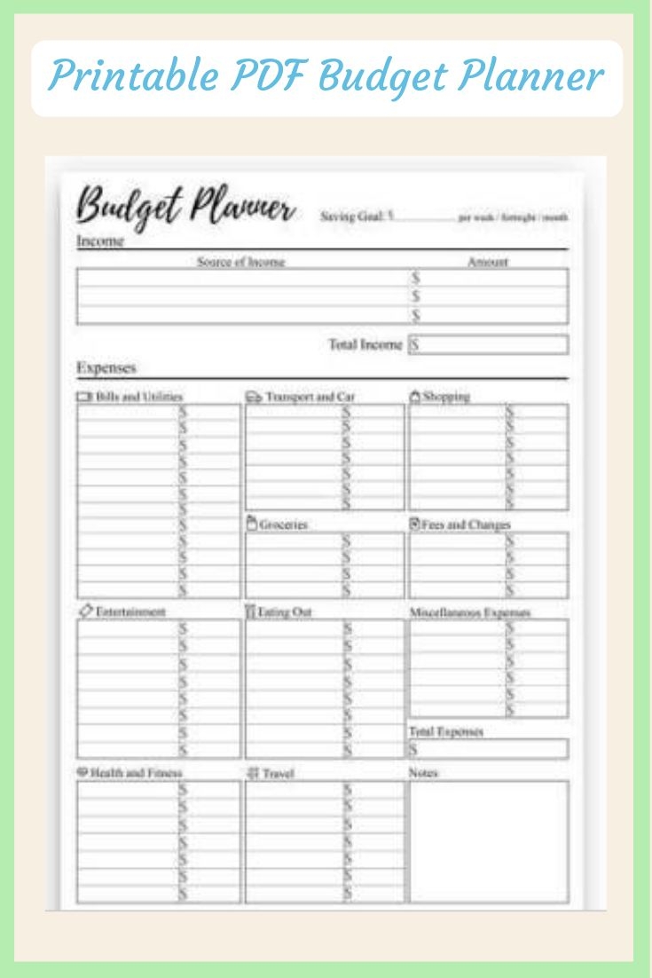 A Simple Easy To Use Budget Planner To Track Your Income Expense And 