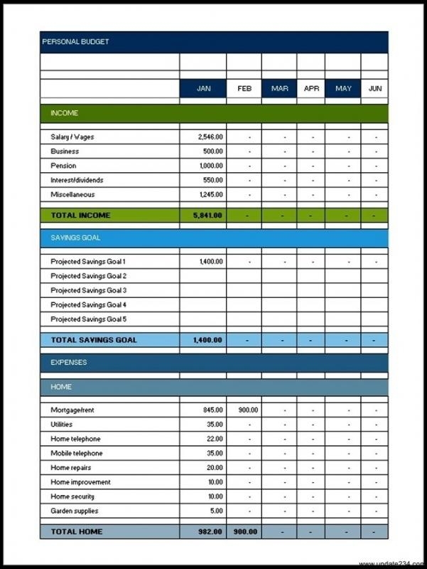 Annual Budget Planner Template Word