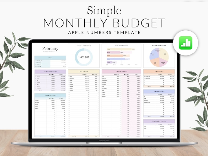Apple Numbers Budget Template For Mac IPad And Iphone Income And 