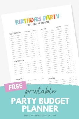 Birthday Party Budget Planner Free Printable My Party Design