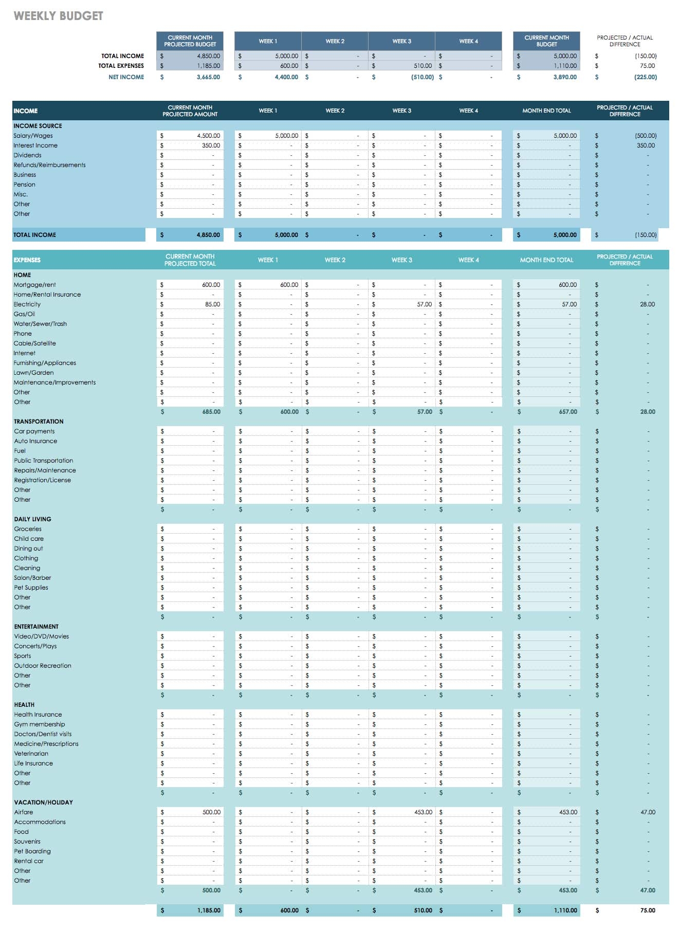 Budget Calendar Template Google Docs Micky Susanne