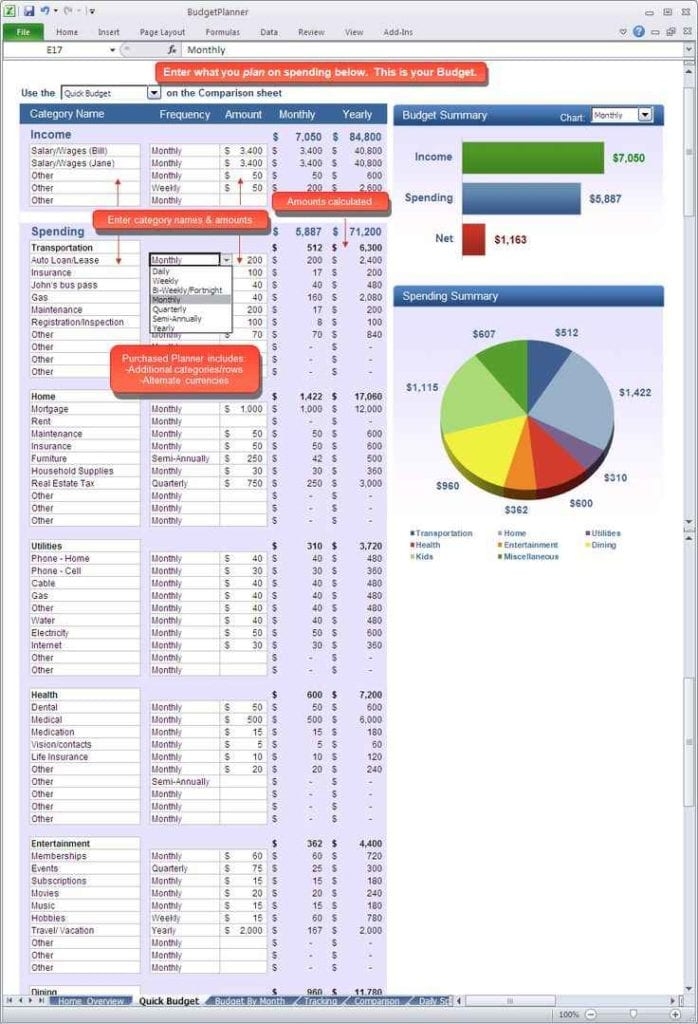 Budget Spreadsheet Australia 1 Excelxo