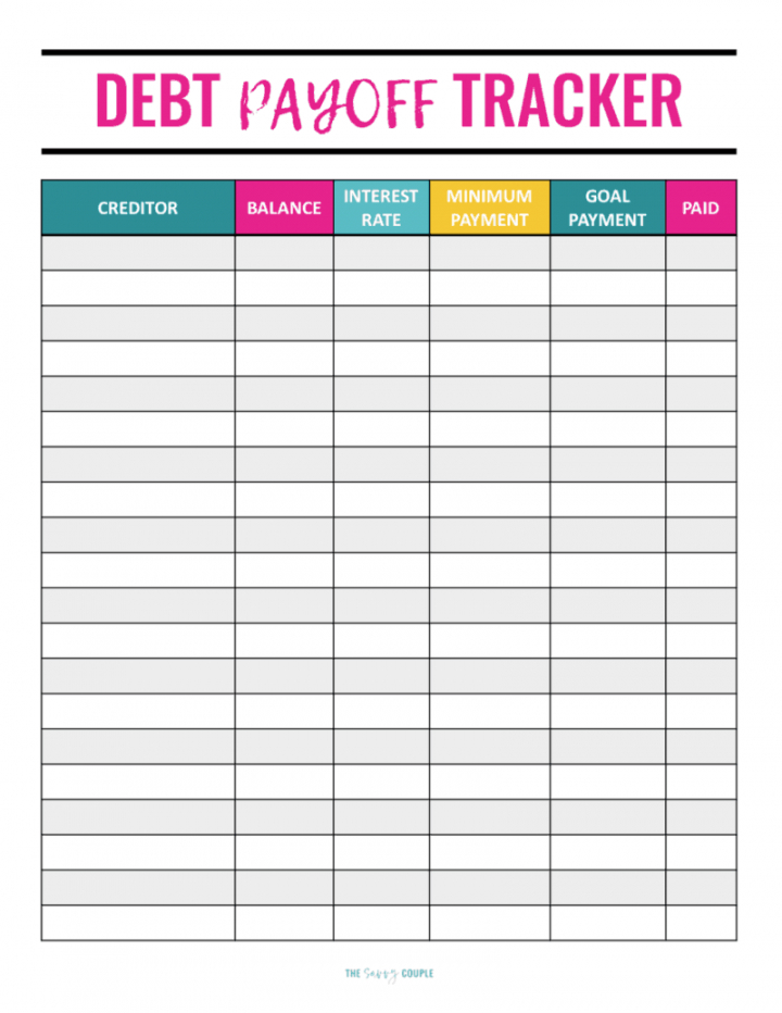 Debt Payoff Planner Free Printable