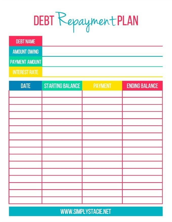 Debt Repayment Printables Get Organized And Focused On Improving Your 