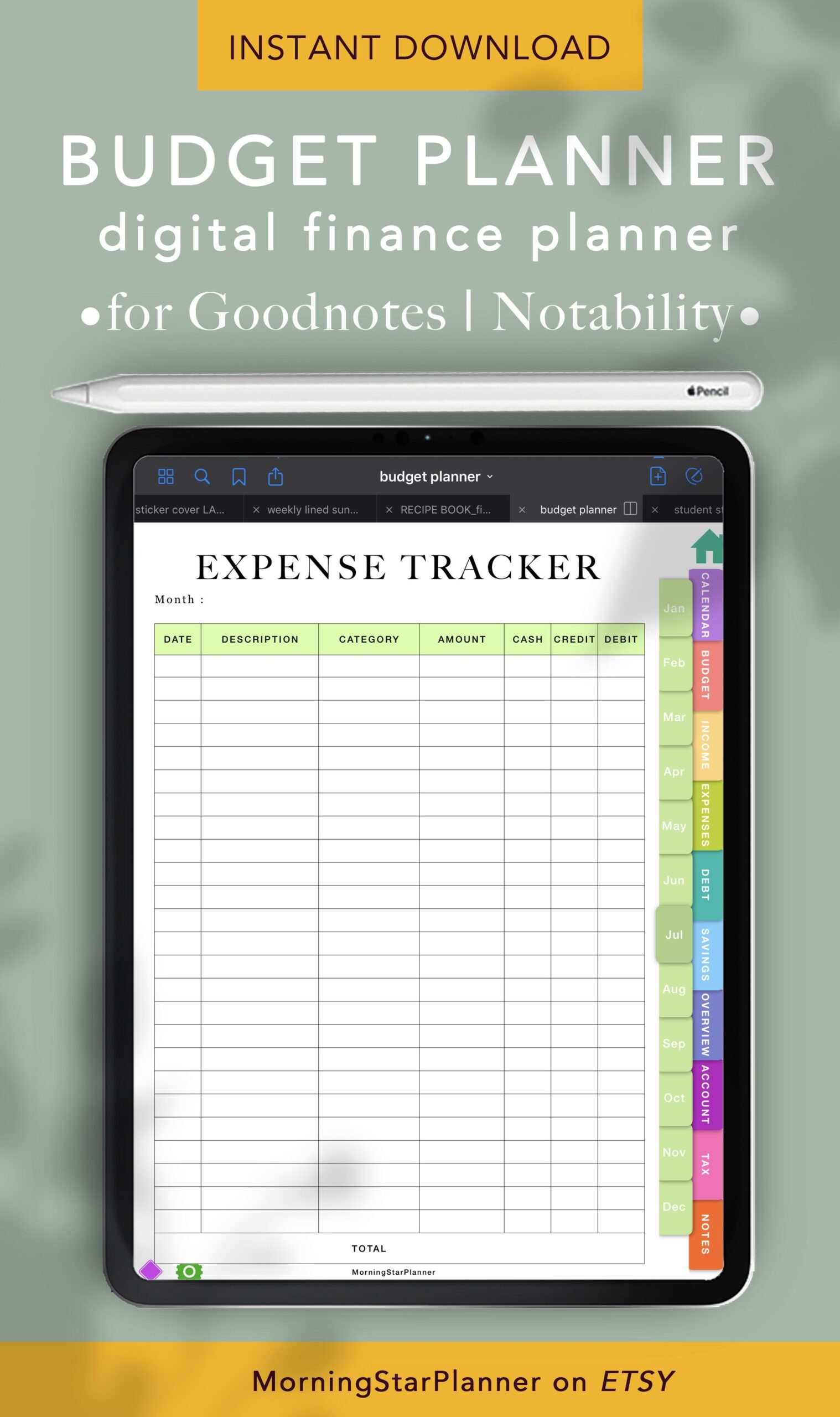 Digital Budget Planner Template