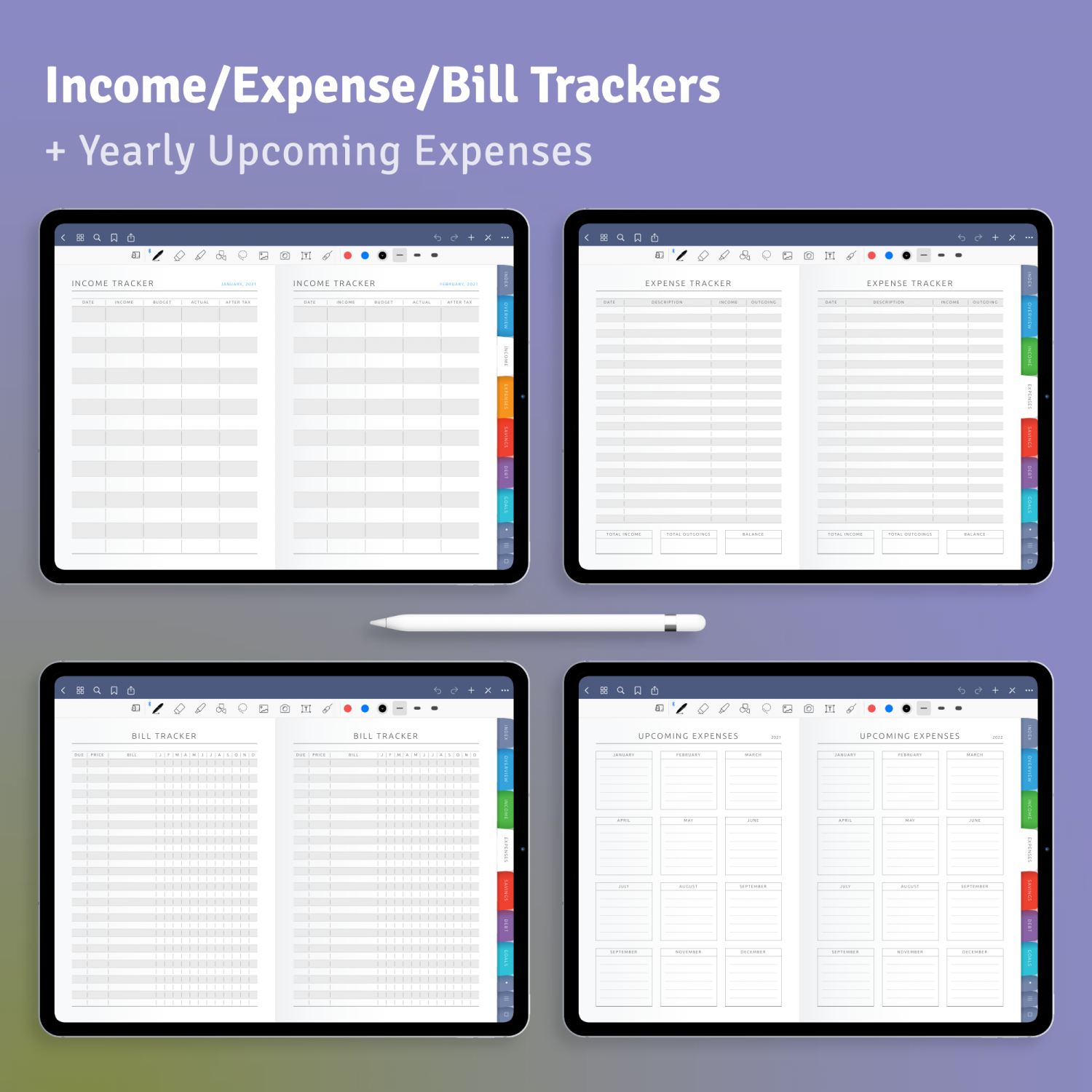Ipad Budget Planner Template Free