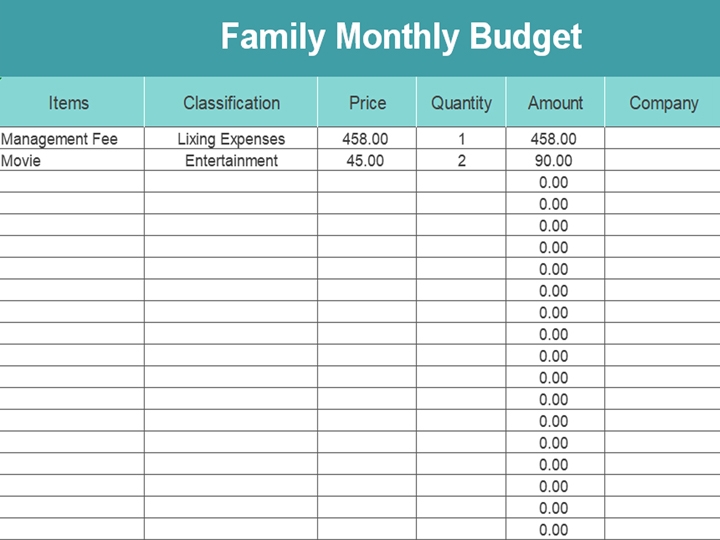 Family Budget Planner Excel Template Source Google Drive