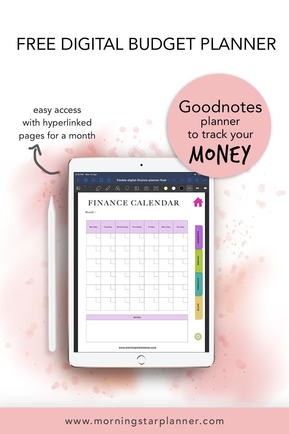 Free Goodnotes Budget Template