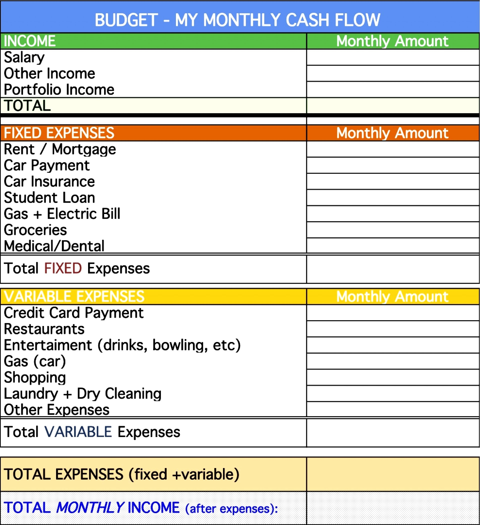 Budget Planner Template Free Excel