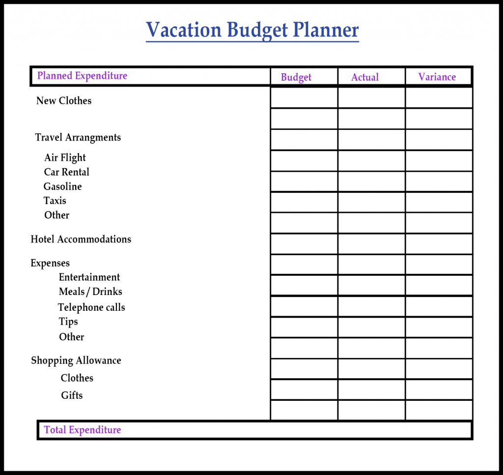 Free Sample Printable Budget Planner Template PDF Word EXCEL