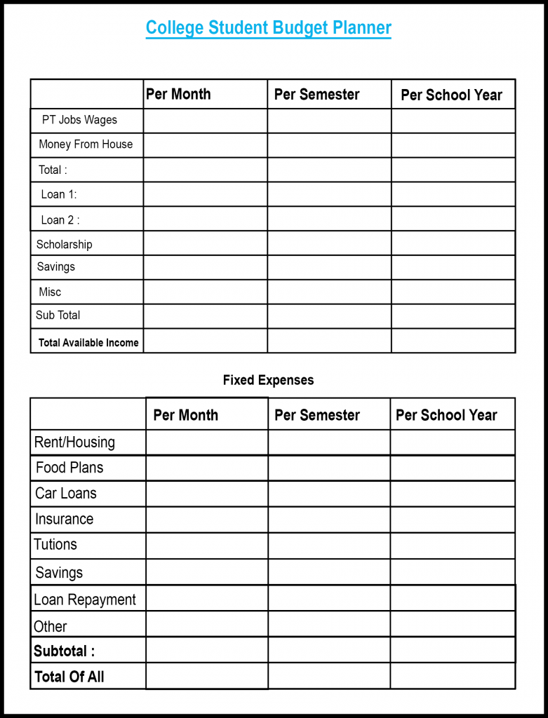 Free Sample Printable Budget Planner Template PDF Word EXCEL