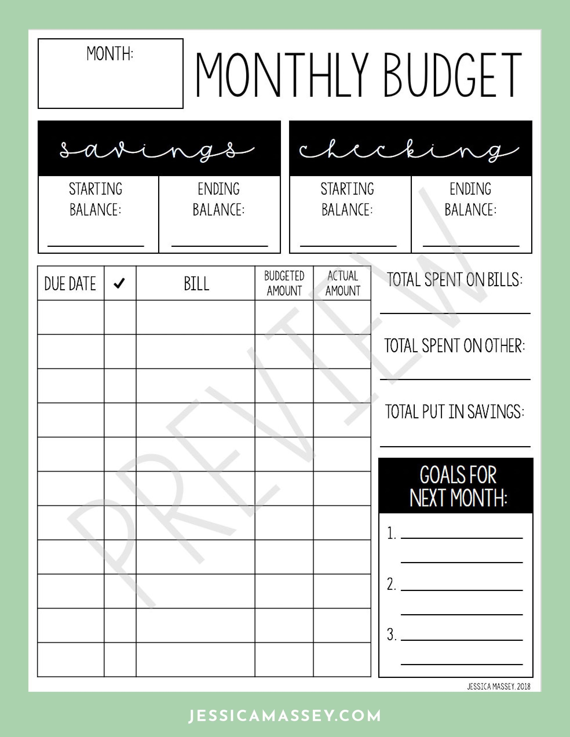 Goodnotes Budget Template Free