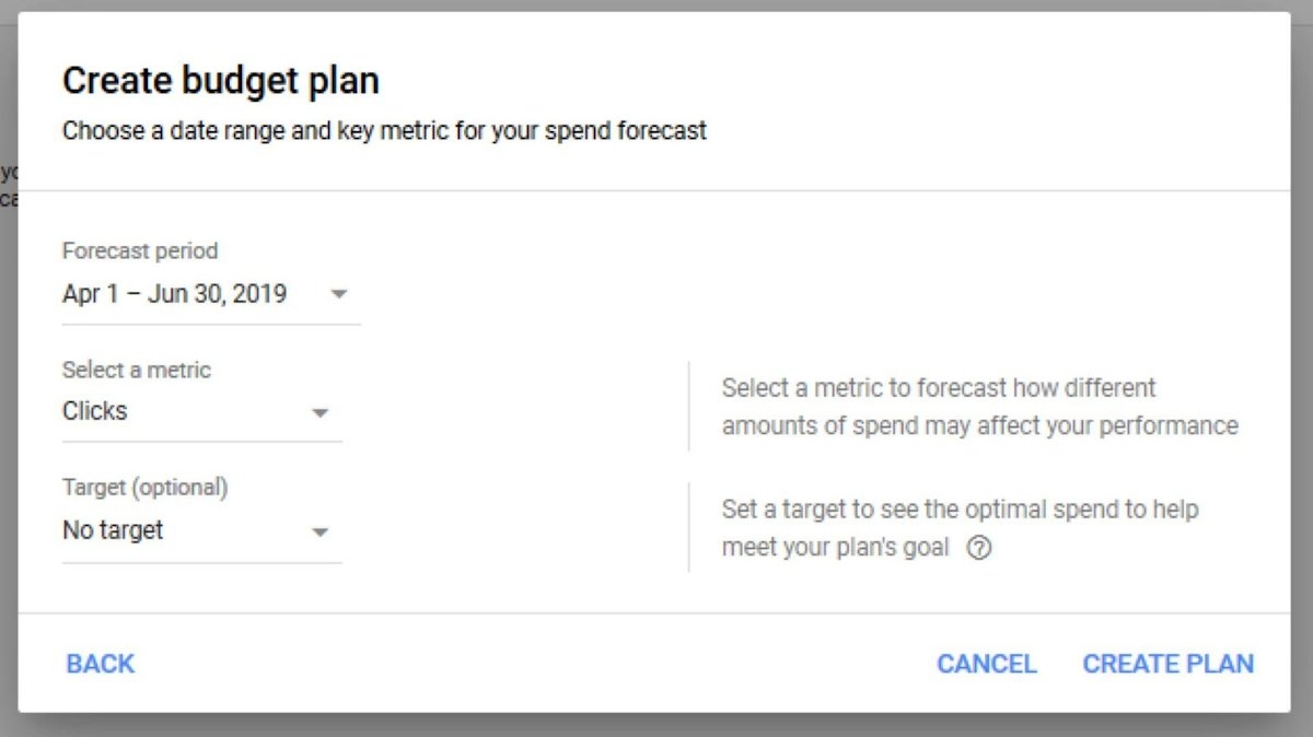 Google Ads Planning Template