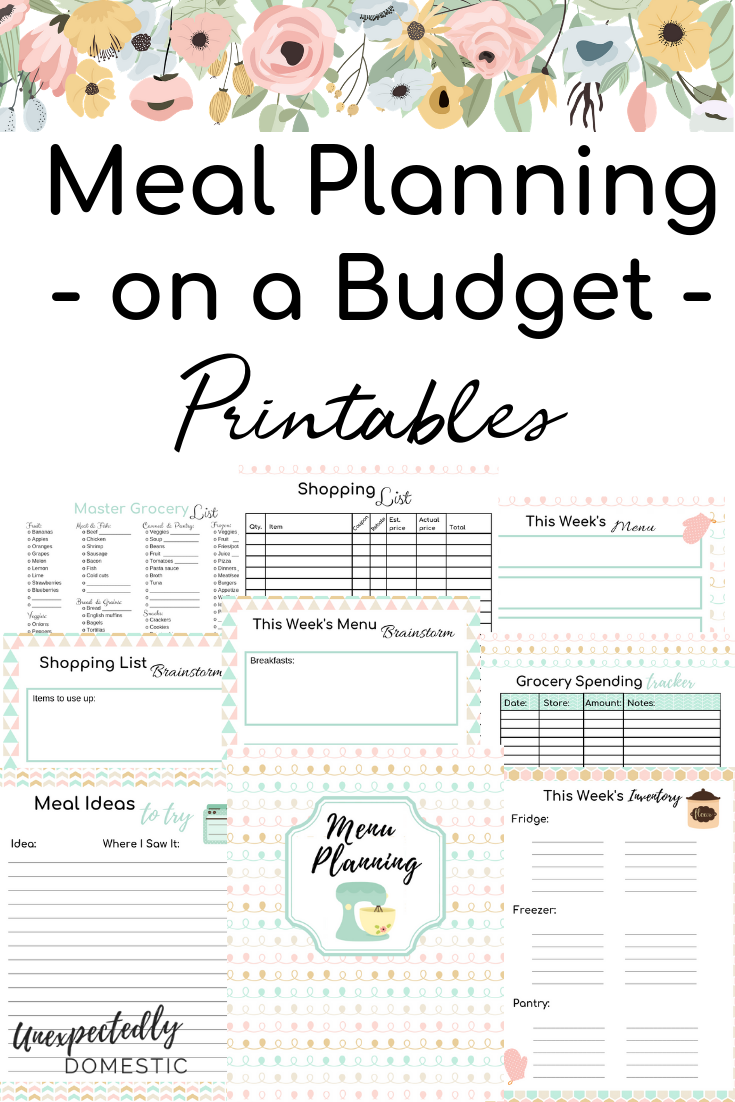 Meal Planning Made Easy Printable Binder Kit Meal Planning Printable 