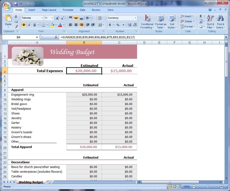 Microsoft Excel Budget Templates 1 Excelxo