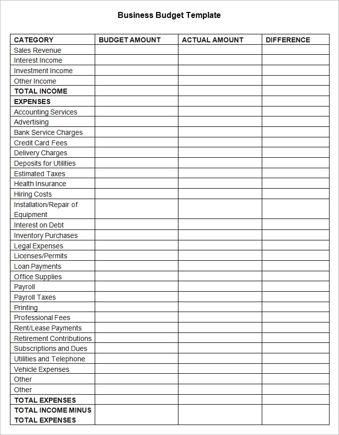 Microsoft Word Budget Planner Templates Free Word Template