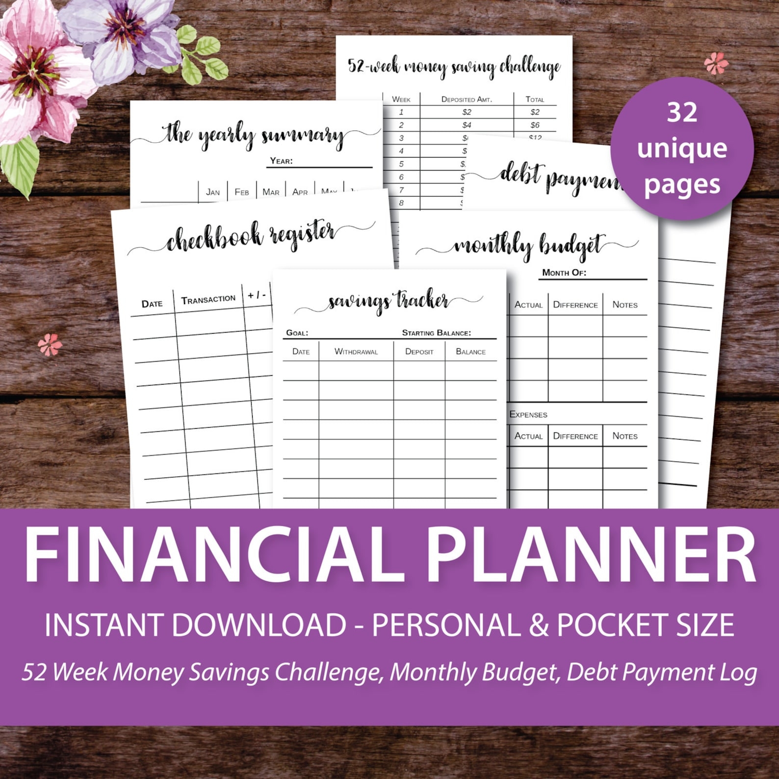 Monthly Budget Planner Book Template Kotisan