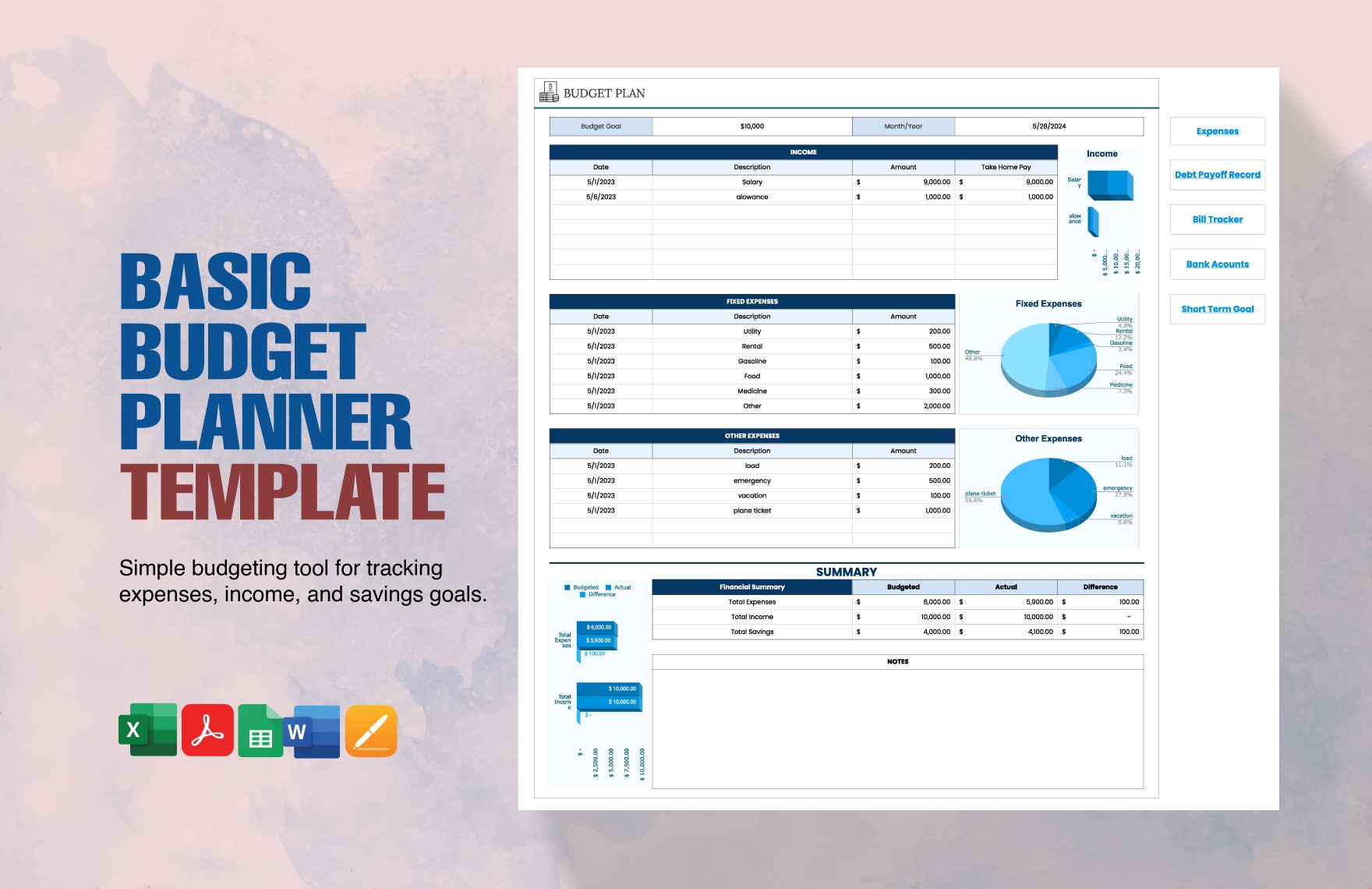 Monthly Budget Templates In Word Free Microsoft Word Monthly Budget 
