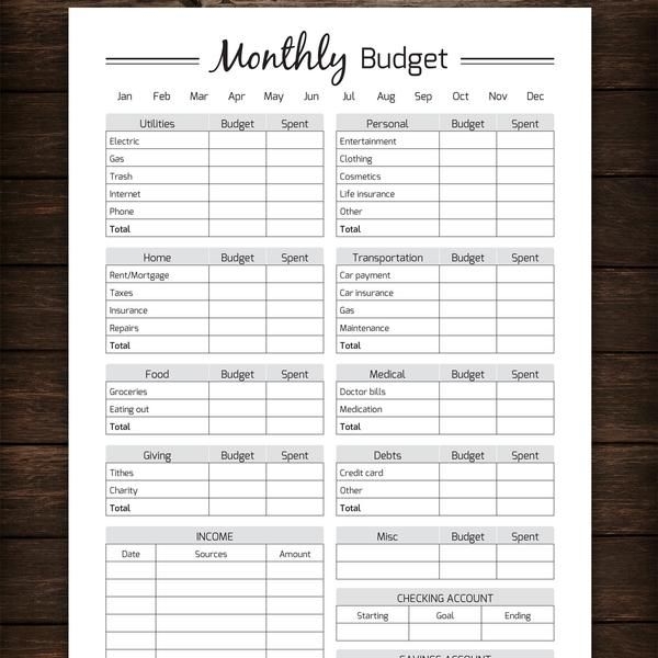 Personal Budget Planner Extended Template Kwikfity