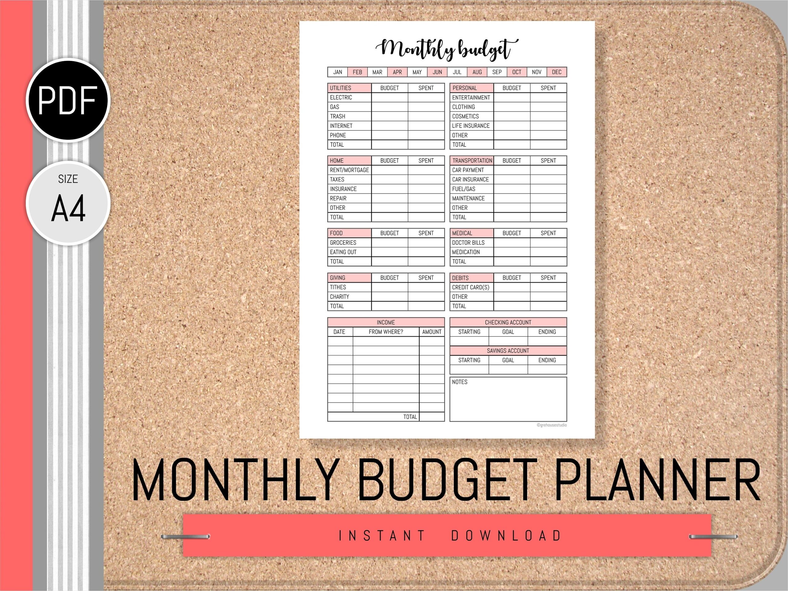 Budget Planner - Budget Book Template