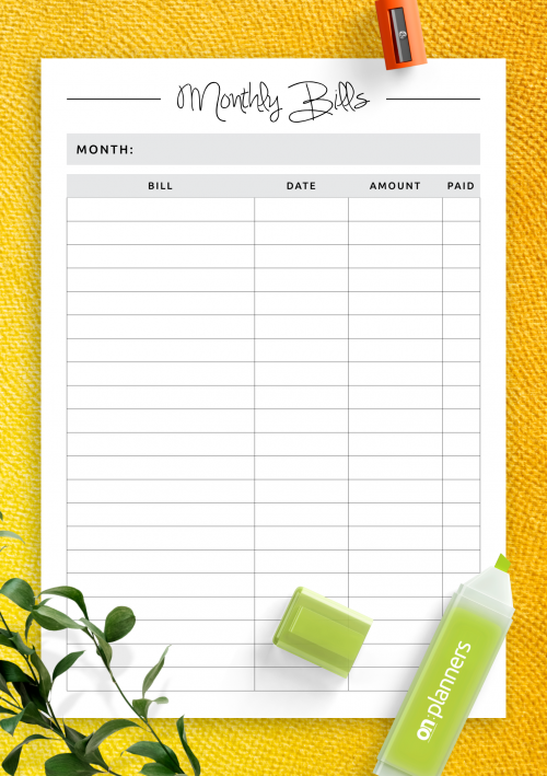 Printable Budget Templates Download PDF A4 A5 Letter Size