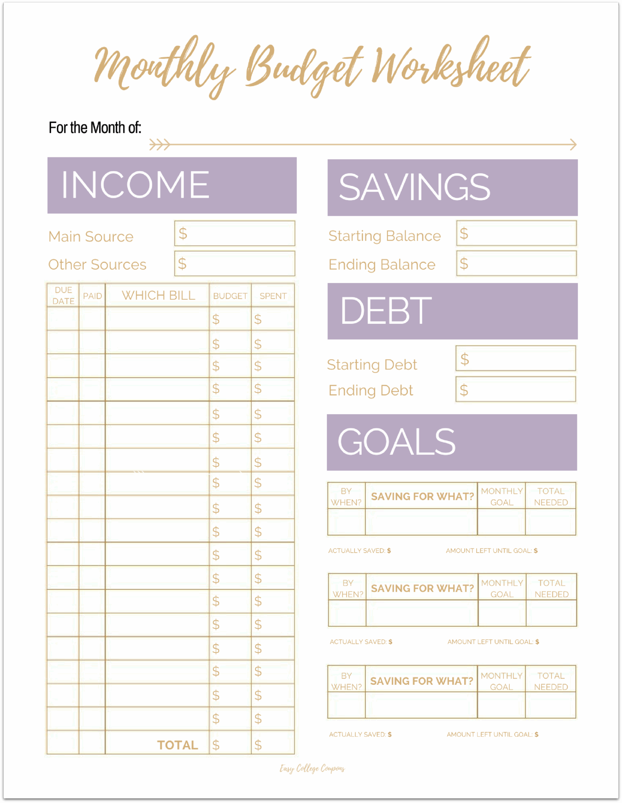 Numbers Simple Budget Planner Template Rounding Numbers
