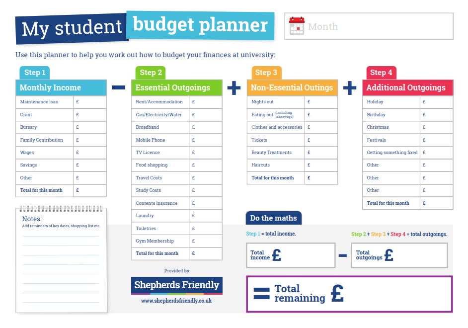 Student Budget Template Excel