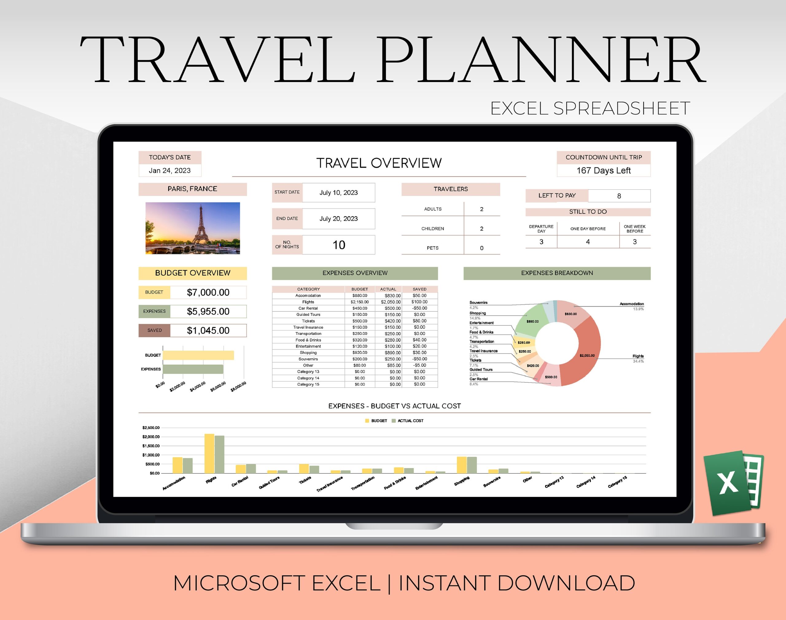 Travel Planner And Budget Template