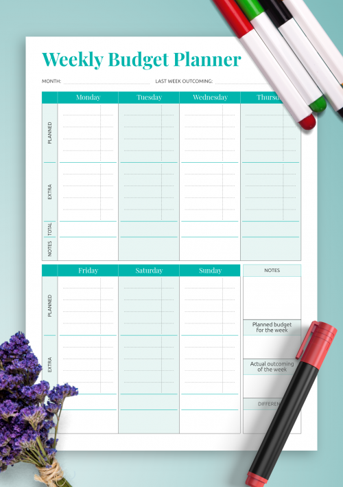 Weekly Budget Template Excel
