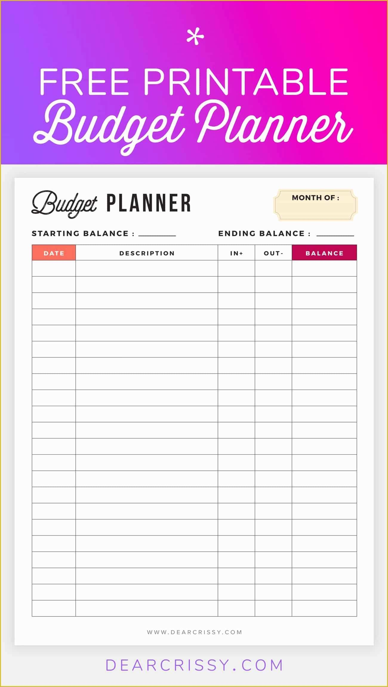 Yearly Budget Planner Template Free Of Free Money Management Template 
