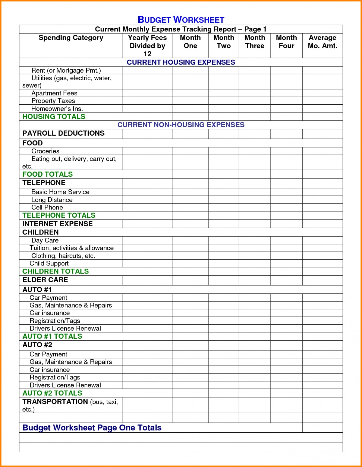 Budget Spreadsheet Australia Db excel