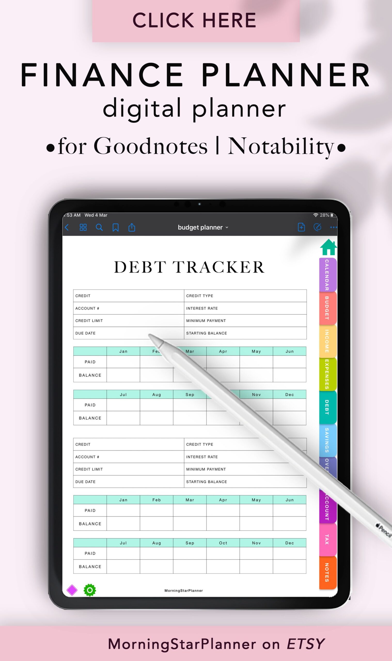 Budget Template Ipad