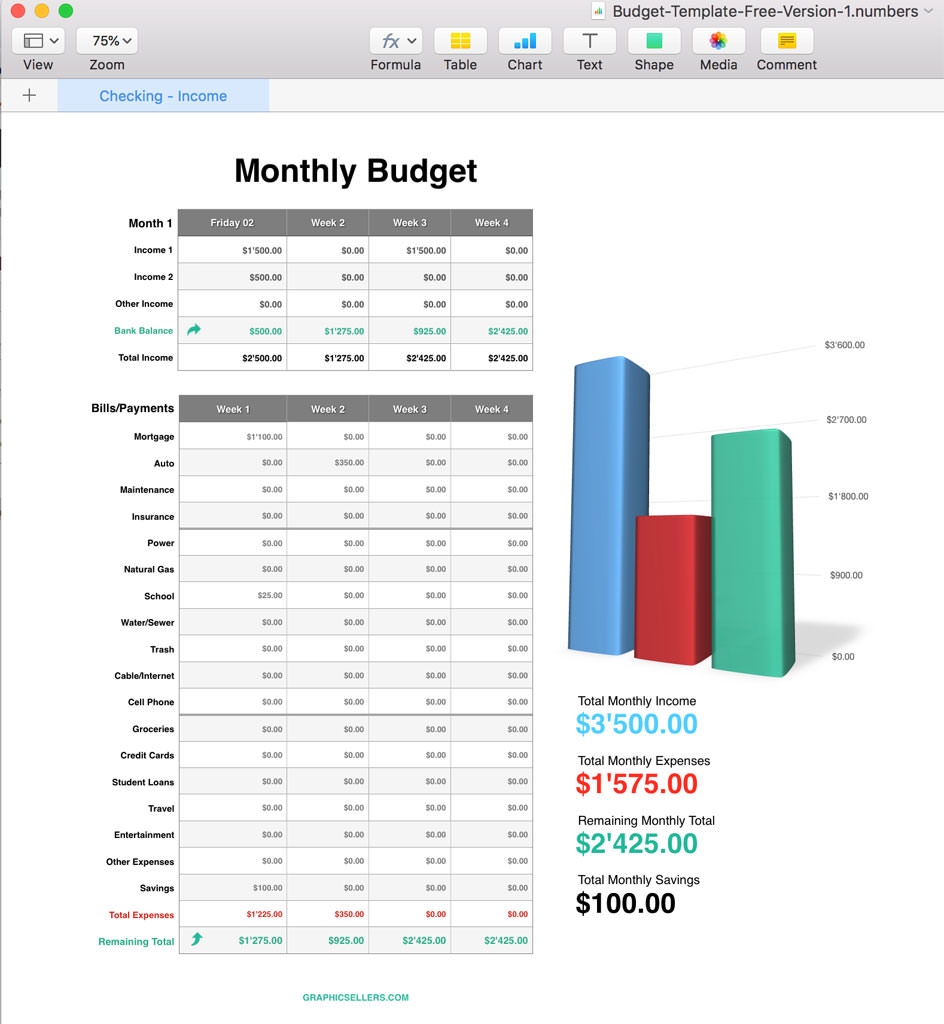 Free Apple Numbers Budget Template IWorkCommunity