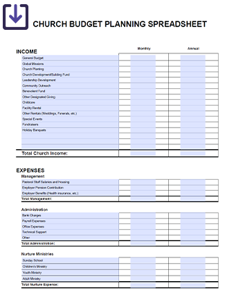Free Church Budgeting Template And Guide Vanco