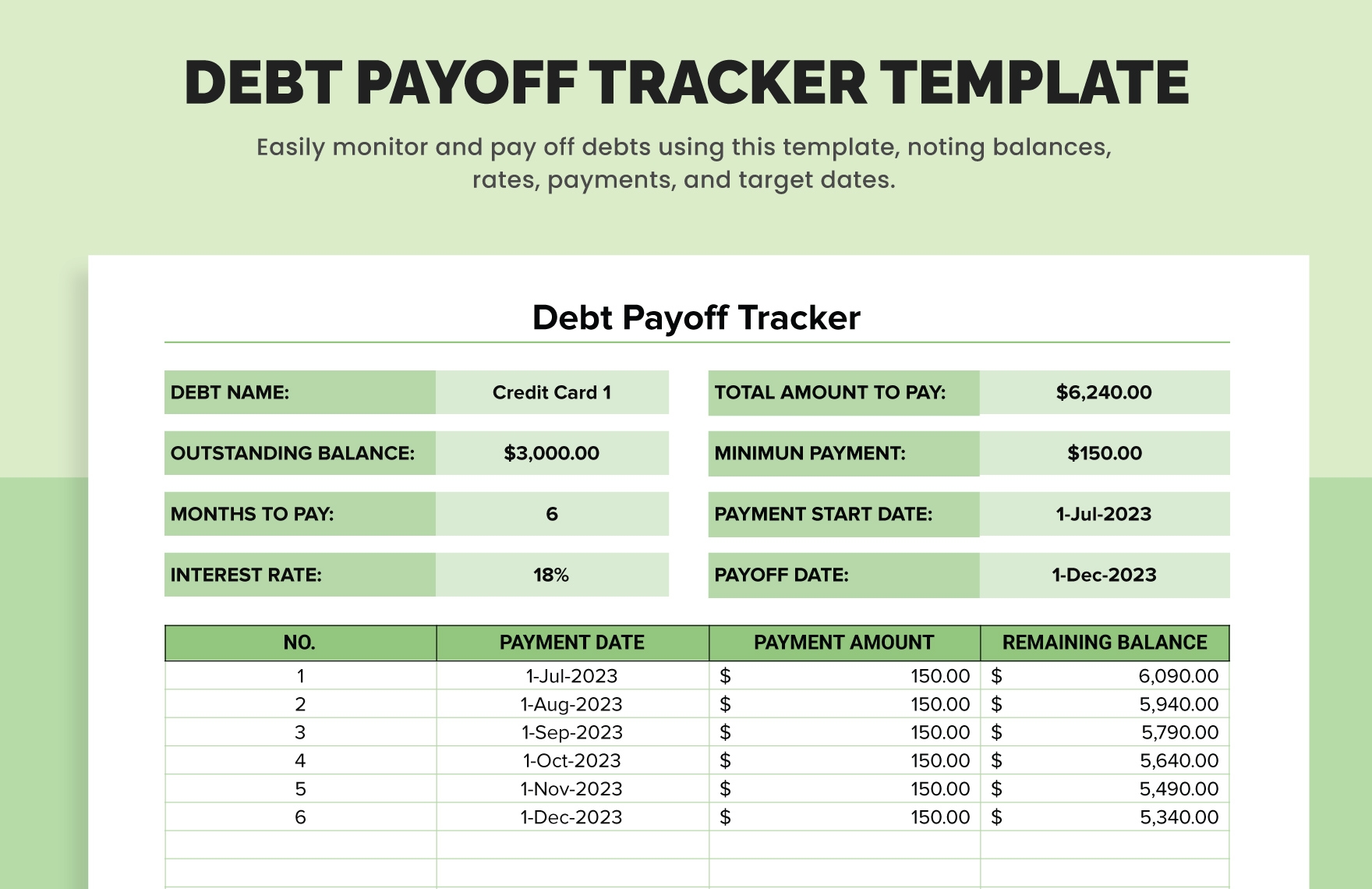 FREE Debt Sheet Templates Download In Excel Google Sheets Template