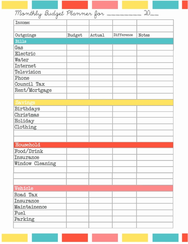 Household Budget Spreadsheet Australia Payment Spreadshee Home Budget