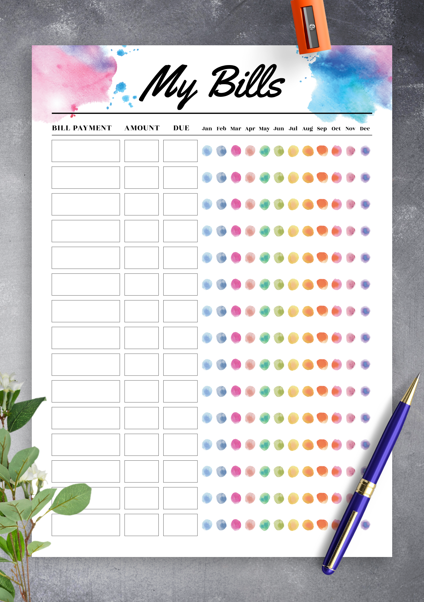 Monthly Budget Template Goodnotes Free