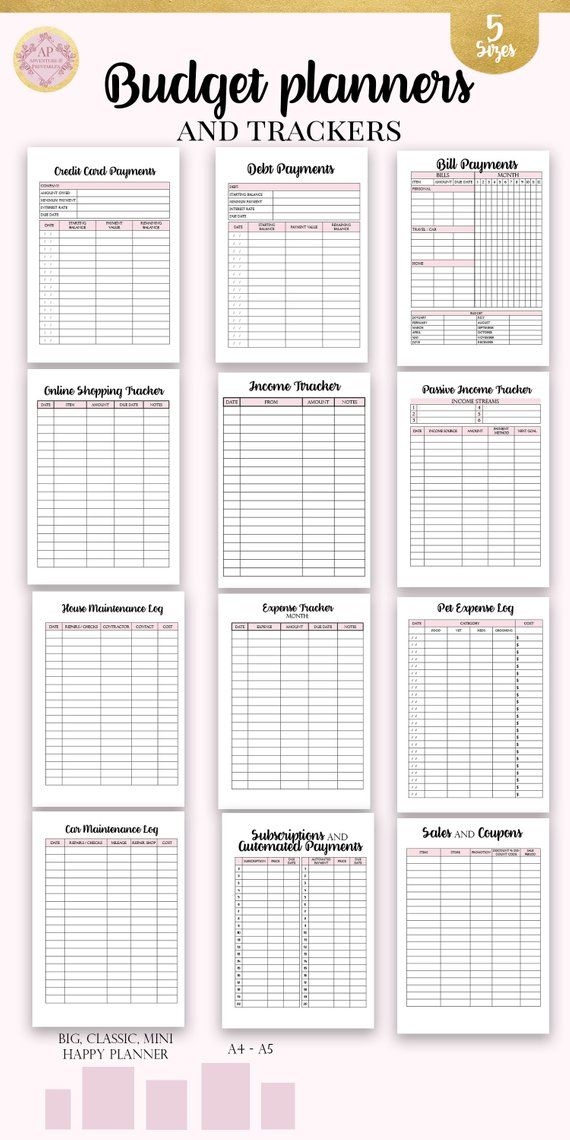 My Happy Planner Budget Templates Nutstere