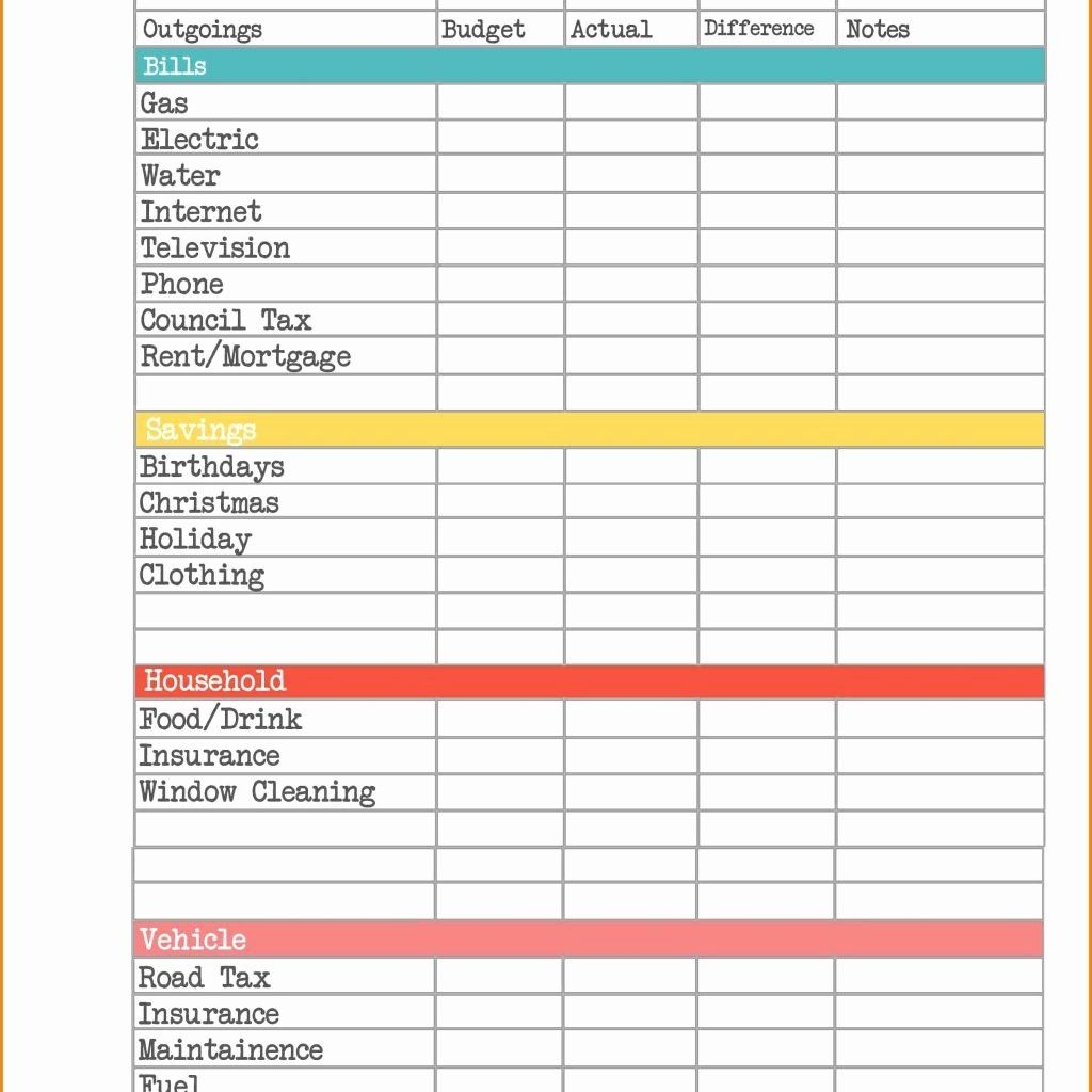 Personal Budget Planner Extended Template Wirefess