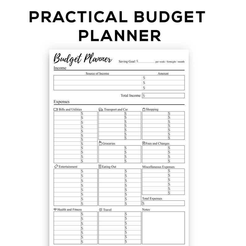 V Family Budget Planner Budget Planning Financial Planning Planner